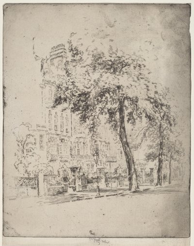 Grote Boom, Cheyne Walk door Joseph Pennell