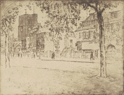 Huis Waar Whistler Stierf, 1904 door Joseph Pennell