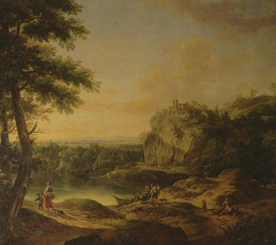 Landschap scène door Joseph Rosa or Roos