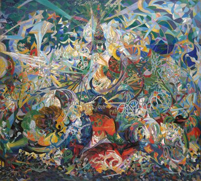 Slag van lichten, Coney Island, Mardi Gras door Joseph Stella