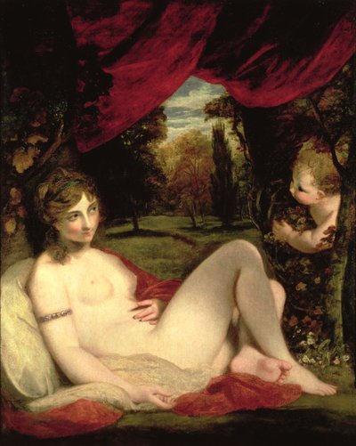 Venus en Cupido, c.1785 door Joshua Reynolds