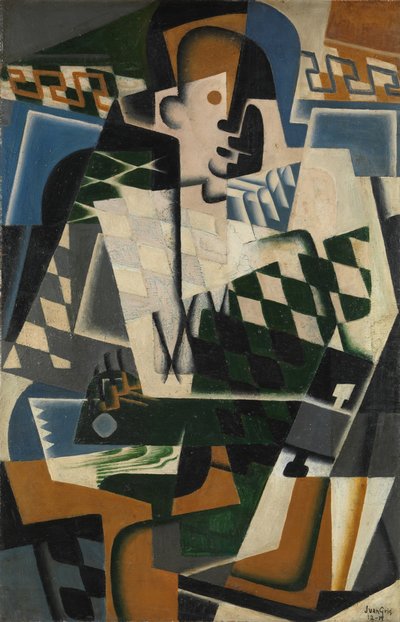 Harlekijn met een Gitaar door Juan Gris