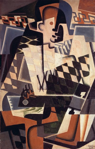 Harlekijn met een Gitaar, 1917 door Juan Gris