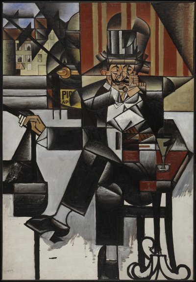 Man in een Café, 1912 door Juan Gris