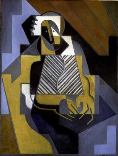 Zittende Vrouw, ca. 1915-20 door Juan Gris