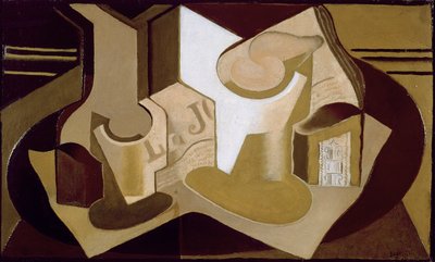 Stilleven met Krant door Juan Gris