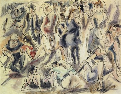 Amerikaans Strand door Jules Pascin