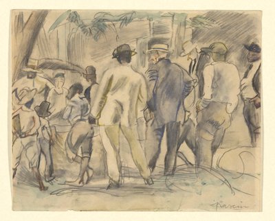 Mensenmassa, Charleston door Jules Pascin