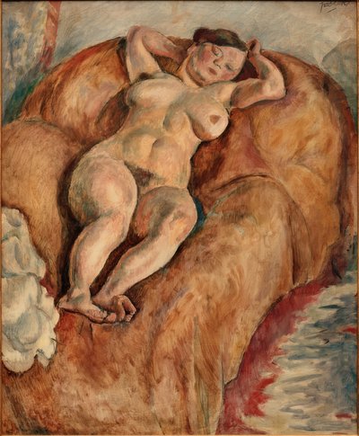 Liggende vrouwelijke naakt door Jules Pascin