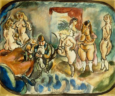 De twijfelende klant door Jules Pascin