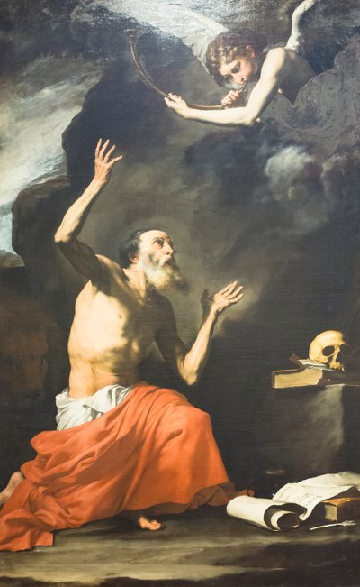 Sint Hiëronymus en de engel door Jusepe de Ribera