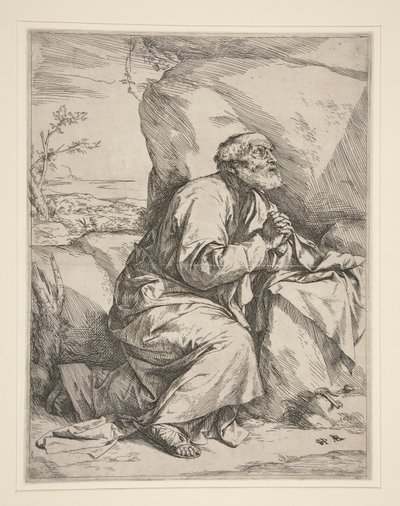 Sint Petrus in boetedoening door Jusepe de Ribera