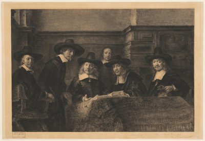 De Staalmeesters (naar Rembrandt) door Karl Köpping