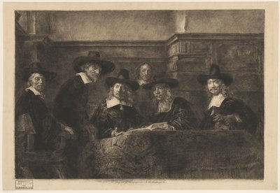 De Staalmeesters, naar Rembrandt door Karl Köpping