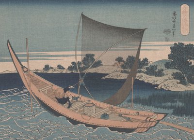 De Tone-rivier in de provincie Shimosa door Katsushika Hokusai