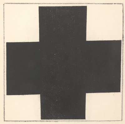 Zwarte Kruis uit "Suprematisme: 34 Tekeningen" door Kazimir Severinovich Malevich