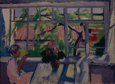 Op het terras, 1929 door Konstantin Nikolayevich Istomin