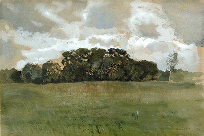 Landschap met grijze wolken door Konstantin Somov