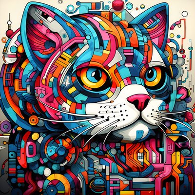 Abstracte kattenpatronen 3 door Kurt Heppke