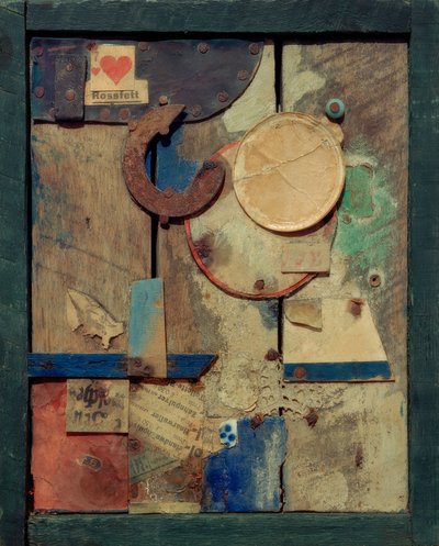 Zonder titel (Merzbeeld Rossfett) door Kurt Schwitters