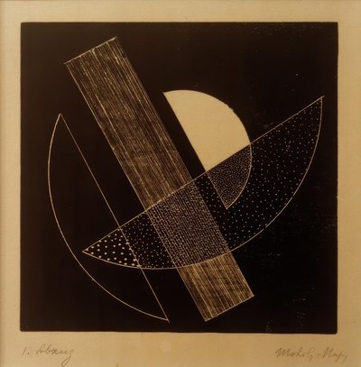 Zonder titel (Constructivistische compositie) door Laszlo Moholy Nagy