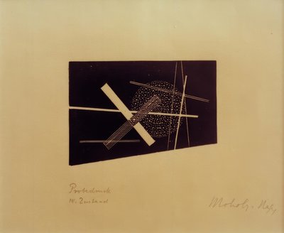 Zonder Titel (Constructivistische Compositie) door Laszlo Moholy Nagy