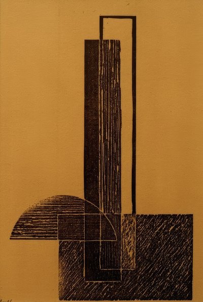 Zonder titel (Constructivistische compositie) door Laszlo Moholy Nagy