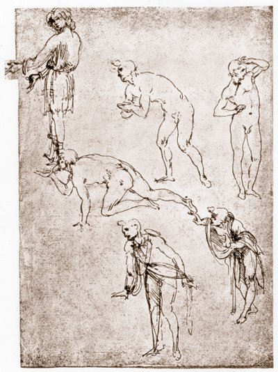 Aanbidding van de herders, ca. 1478-1480 door Leonardo da Vinci