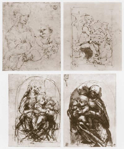 Madonna, 15e eeuw door Leonardo da Vinci