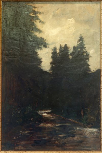 Thüringer landschap door Lesser Ury