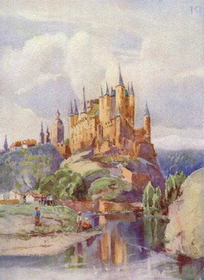 Het Alcazar, Segovia door Louis Burleigh Bruhl