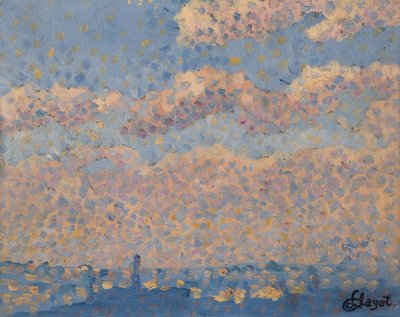 Lucht boven de stad door Louis Hayet