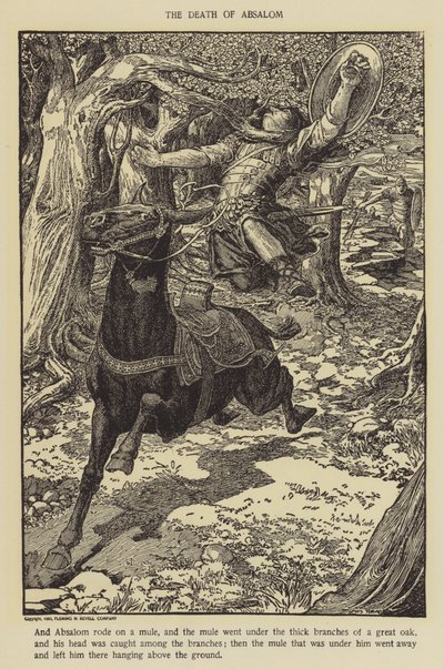 De dood van Absalom door Louis John Rhead