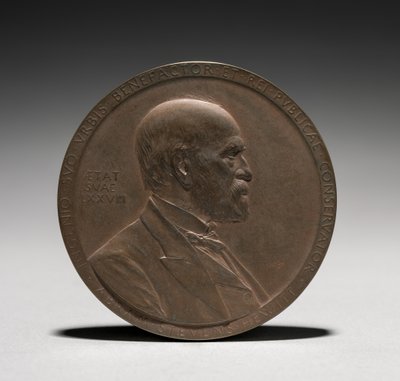 Medaille: Abram Stevens Hewitt, 1875-1925 door Louis Oscar Roty