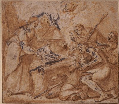 Aanbidding van de herders door Luca Giordano