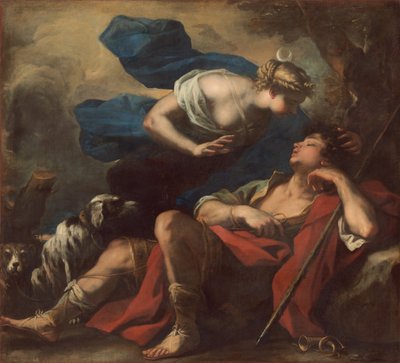 Diana en Endymion door Luca Giordano