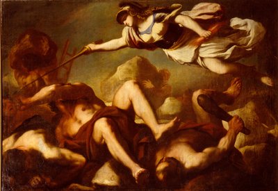 Minerva in de strijd tegen Giganten door Luca Giordano