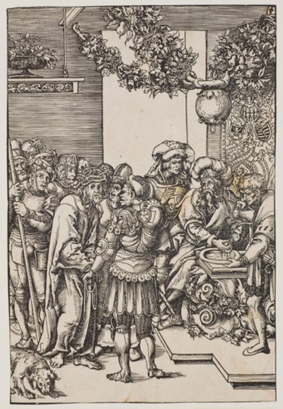 Pilatus wast zijn handen door Lucas Cranach d.Æ.