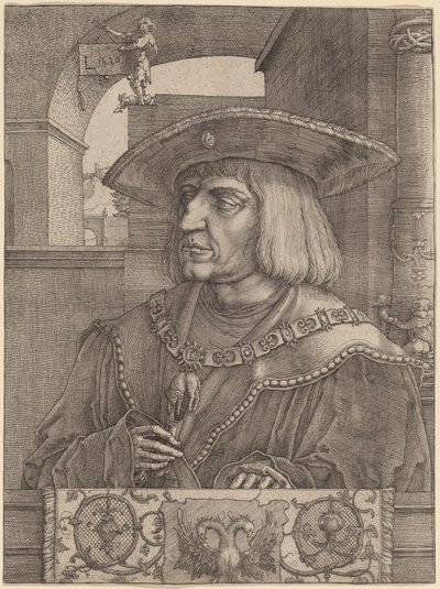 Keizer Maximiliaan I door Lucas van Leyden