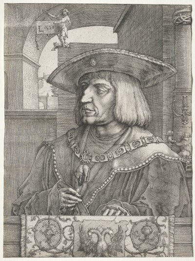 Keizer Maximiliaan I door Lucas van Leyden