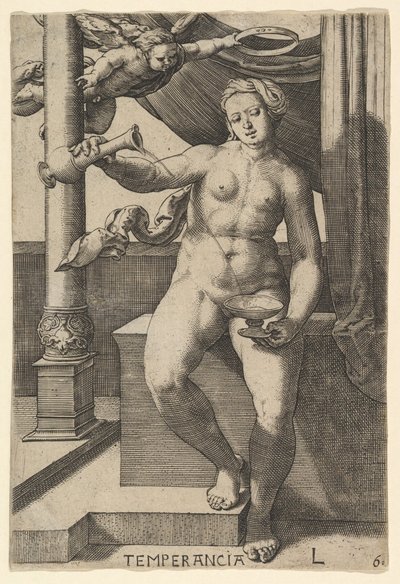 Matigheid Temperancia, 1530 door Lucas van Leyden