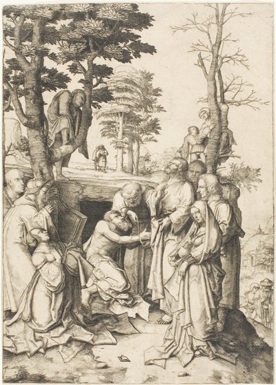 De Opwekking van Lazarus door Lucas van Leyden