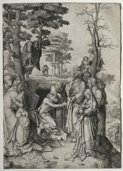 De opwekking van Lazarus door Lucas van Leyden