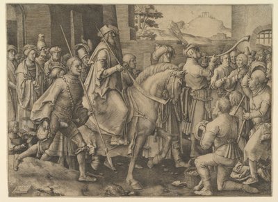 De triomf van Mordechai door Lucas van Leyden