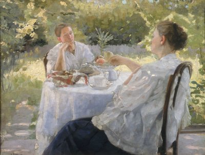 In de tuin, 1911 door Lukjan Vasilievich Popov