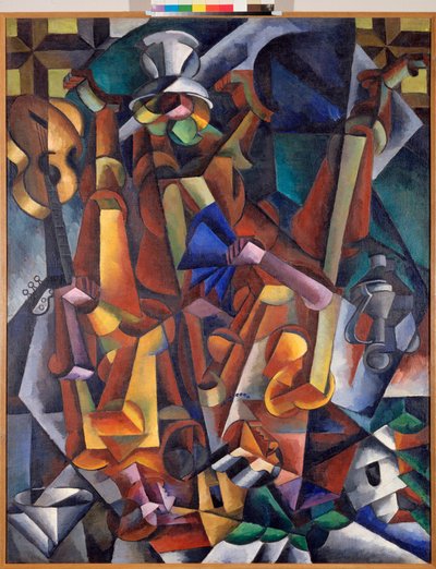 Compositie met figuren door Lyubov Sergeevna Popova