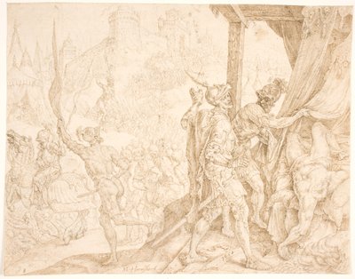 Het Lichaam van Holofernes Gevonden door Bagoas door Maarten van Heemskerck