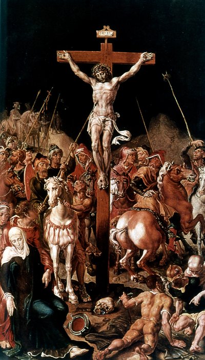 Golgotha Calvarie, 16e eeuw door Maerten van Heemskerck