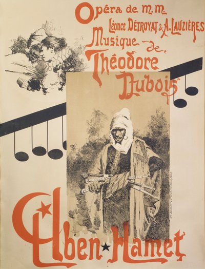 Poster voor Aben Hamet, opera door Manuel Orazi