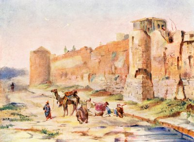 Muur van Damascus, schemeringseffect door Margaret Thomas